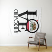 LOVE大きい石クリークカリフォルニア タペストリー (インサイチュ(横))