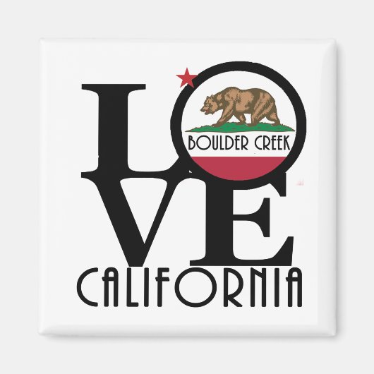 LOVE大きい石クリークカリフォルニア マグネット (正面)