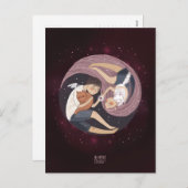 LOVE完璧なカップルのバレンタインデー シーズンポストカード (正面/裏面)