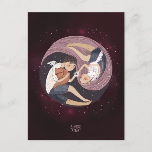 LOVE完璧なカップルのバレンタインデー シーズンポストカード (正面)