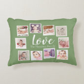 LOVE家族パーソナライズされた写真コラージュ アクセントクッション (正面)