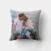 LOVE手書き写真パーソナライズされた クッション (裏面)