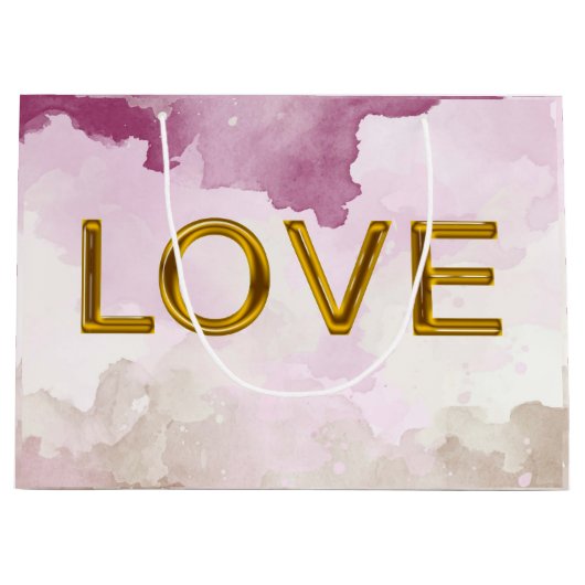 'LOVE'抱き枕（サイズ大） ラージペーパーバッグ (正面)