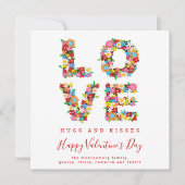 LOVE春の花フォトハッピーバレンタインデー シーズンカード (正面)