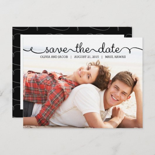 Love書で日付はがきを保存 案内ポストカード (正面/裏面)