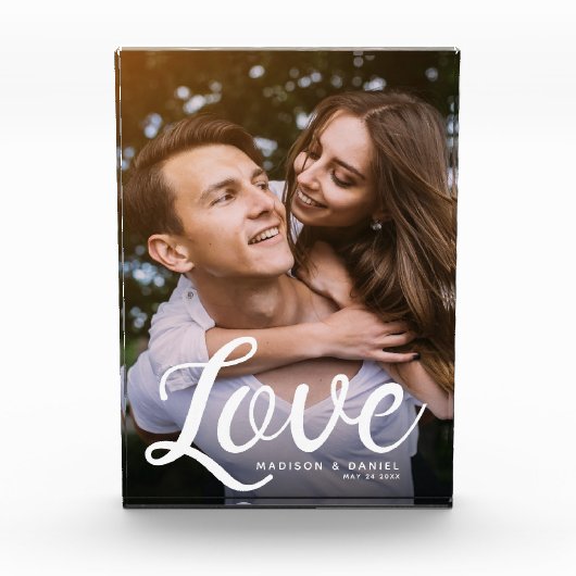 LOVE書道モダンシンプルバレンタイン記念日 フォトブロック (正面)