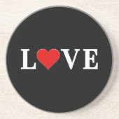 LOVE白黒ミニマルエレガントリスト コースター (正面)