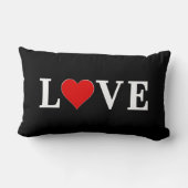 LOVE白黒ミニマルエレガントリスト ランバークッション (裏面)