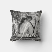 LOVE白黒結婚の写真 クッション (正面)