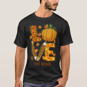LOVE秋をテーマにした3年生先生 Tシャツ