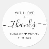 Love'結婚 S Thank ラウンドシール (正面)