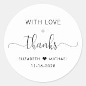 Love'結婚 S Thank ラウンドシール (正面)