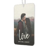 LOVE自分の写真を追加 カーエアーフレッシュナー (左)