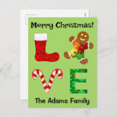 LOVE自閉症クリスマス シーズンポストカード (正面/裏面)
