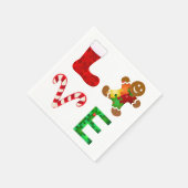 LOVE自閉症クリスマス スタンダードカクテルナプキン (角)