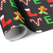 LOVE自閉症クリスマス ラッピングペーパー (ロールコーナー)