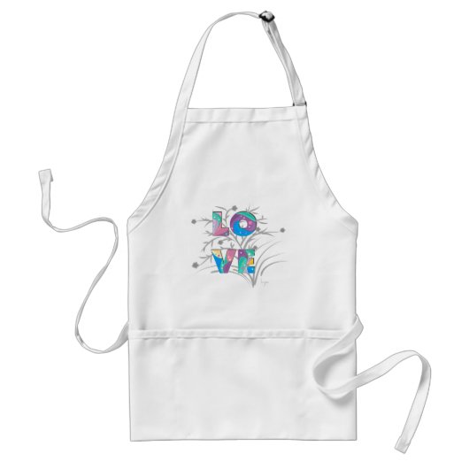 LOVE花と巻き スタンダードエプロン (正面)