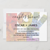 LOVE花同性カップルのシャワー 招待状 (正面)