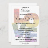 LOVE花同性グルームパーティの招待状 招待状 (正面/裏面)