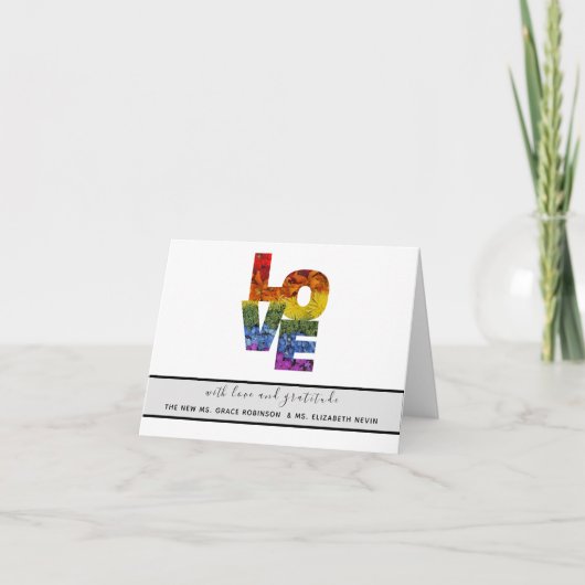 LOVE花同性結婚サンキューカード サンキューカード (正面)