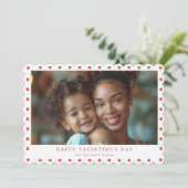 LOVE赤いハートハッピーバレンタインデー写真 シーズンカード (スタンド正面)