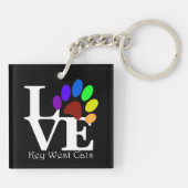 LOVE鍵ウエストキャッツキーチェーン キーホルダー (裏面)