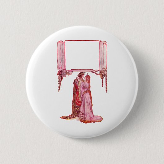 Love騎士包含の女性 缶バッジ (正面)