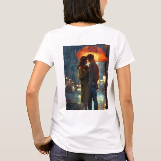 Love – かわいいカップルTシャツ Tシャツ (裏面)