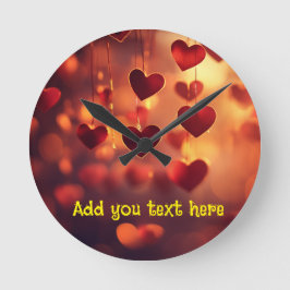 "Love のまわりに the Clock" – カスタマイズ可能な壁時計 ラウンド壁時計