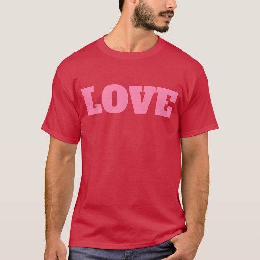 「LOVE」のモノグラム入りTシャツ Tシャツ (正面)