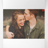 LOVE はっきりした モダン All-In-One写真結婚 三つ折り招待状 (内部中)