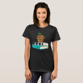 Love インスパイア Leopard Print Apple先生おもしろいGif Tシャツ (正面フル)