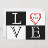 LOVE ウェディング セーブ・ザ・デート 発表 フロントビュー (裏面)