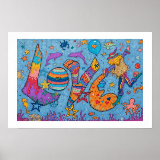 "Love"オリジナルのアートワークby Cindy Higby ポスター (正面)