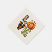 LOVE – カボチャと秋シーズン スタンダードカクテルナプキン (角)