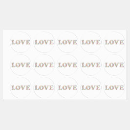 LOVE -カラフルコーヒー豆 ラベル