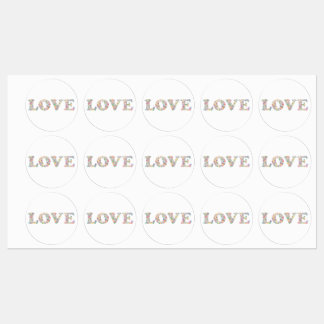 LOVE -カラフルコーヒー豆 ラベル