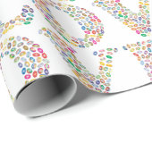 LOVE -カラフルラッピング紙 ラッピングペーパー (ロールコーナー)