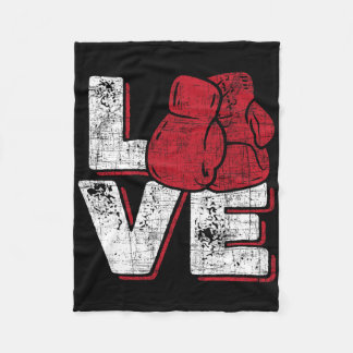 Love - キックボクサー キックボクシング フィットネス エクササイズ 武道 フリースブランケット