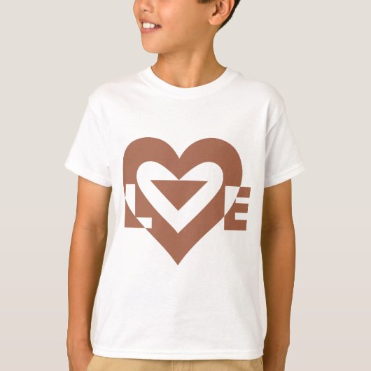 Love クール Graphic、Mocha Brown Tシャツ (正面)