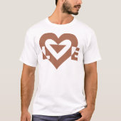 Love クール Graphic、Mocha Brown Tシャツ (正面)