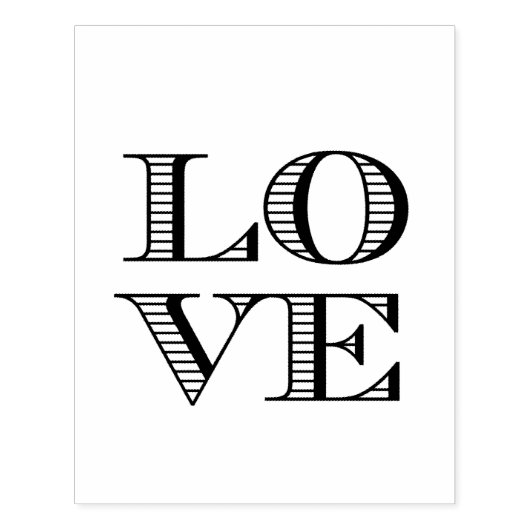 LOVE グラフィックテキスト ラバースタンプ (インプリント)