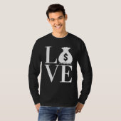 LOVE コイン 通貨 コレクター 名誉貨幣 Tシャツ (正面フル)
