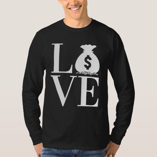 LOVE コイン 通貨 コレクター 名誉貨幣 Tシャツ (正面)