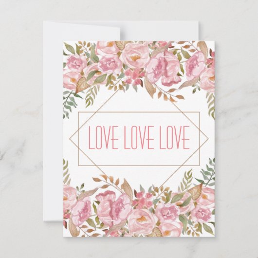 LOVE – チャリティーのためのアート – Greeting Flat Card サンキューカード (正面)