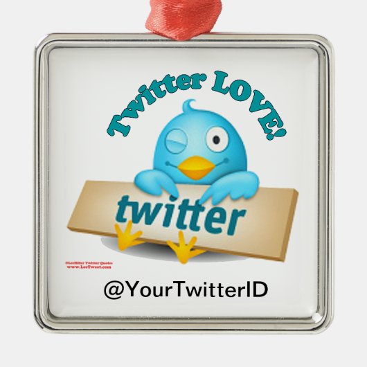 LOVE ツイッターID オーナメント (正面)