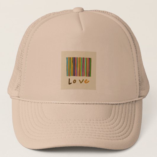"love"トラッカーハット キャップ (正面)