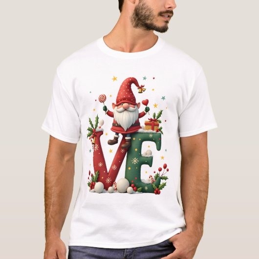 LOVE ノーム クリスマス Tシャツ (正面)