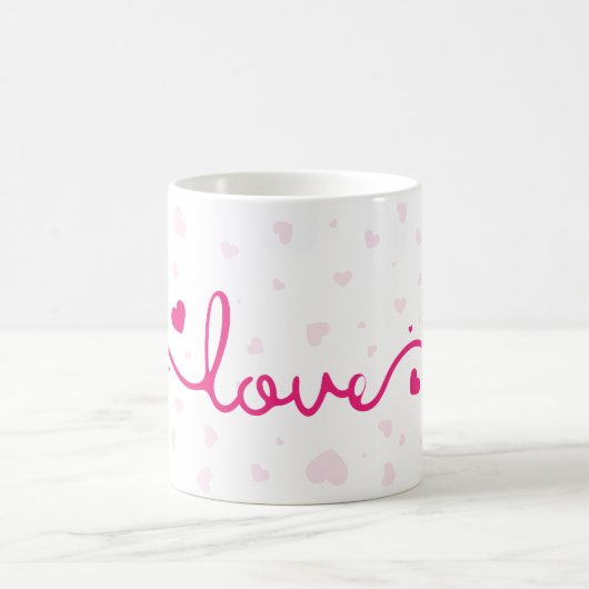 "Love" ハート柄 コーヒーマグ コーヒーマグカップ (中央)