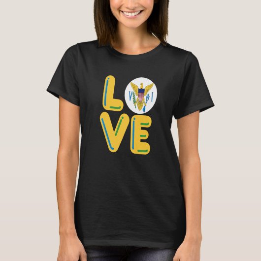 LOVE バージン諸島 Tシャツ (正面)